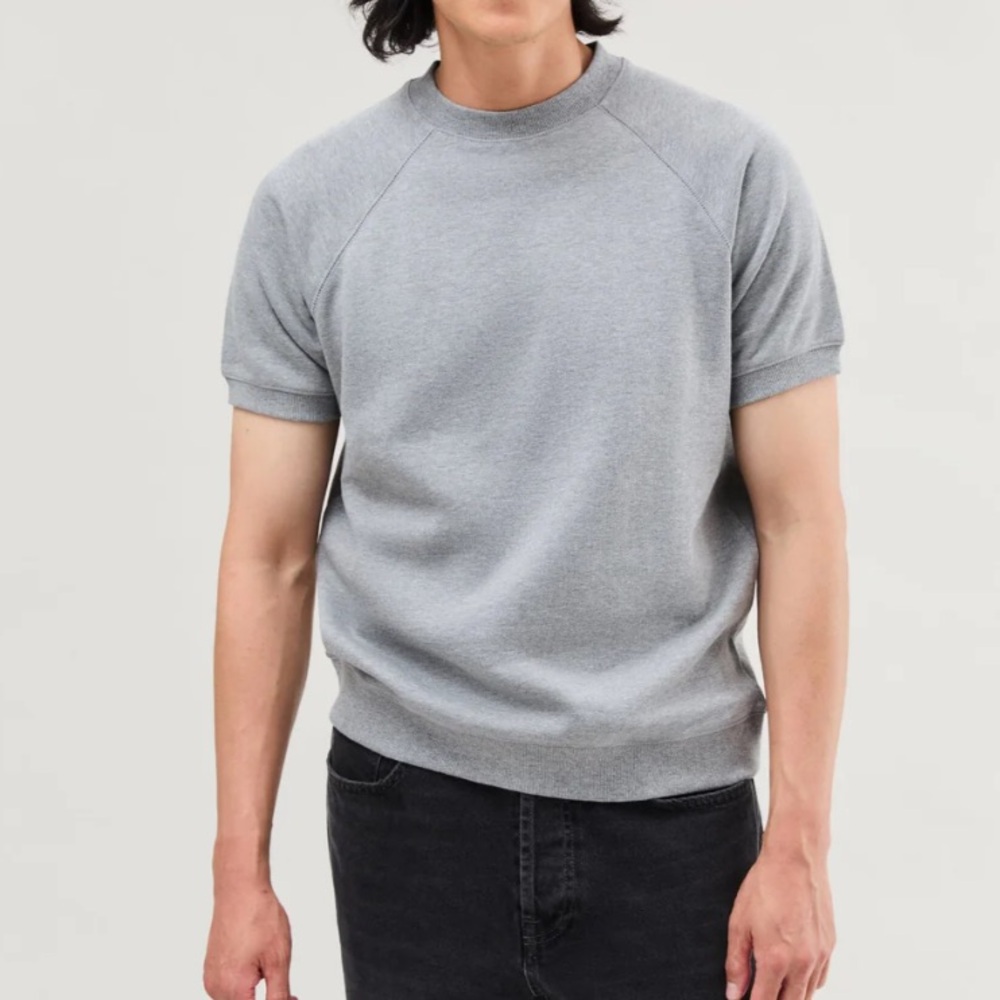 Goodfellow & Co Men's Charcoal Terry Short Sleeve Sweatshirt